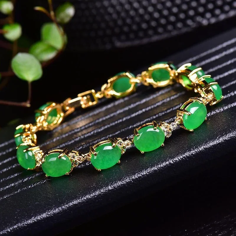 Beading - الطبيعية الخضراء اليشم العقيق الحب الخرز
