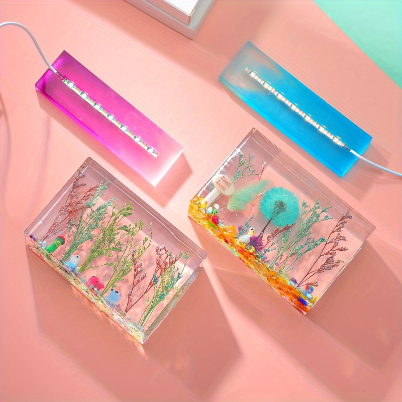 Silicone Epoxy Resin Molds Set - مجموعة قوالب سيليكون مستطيلة الشكل مكونة