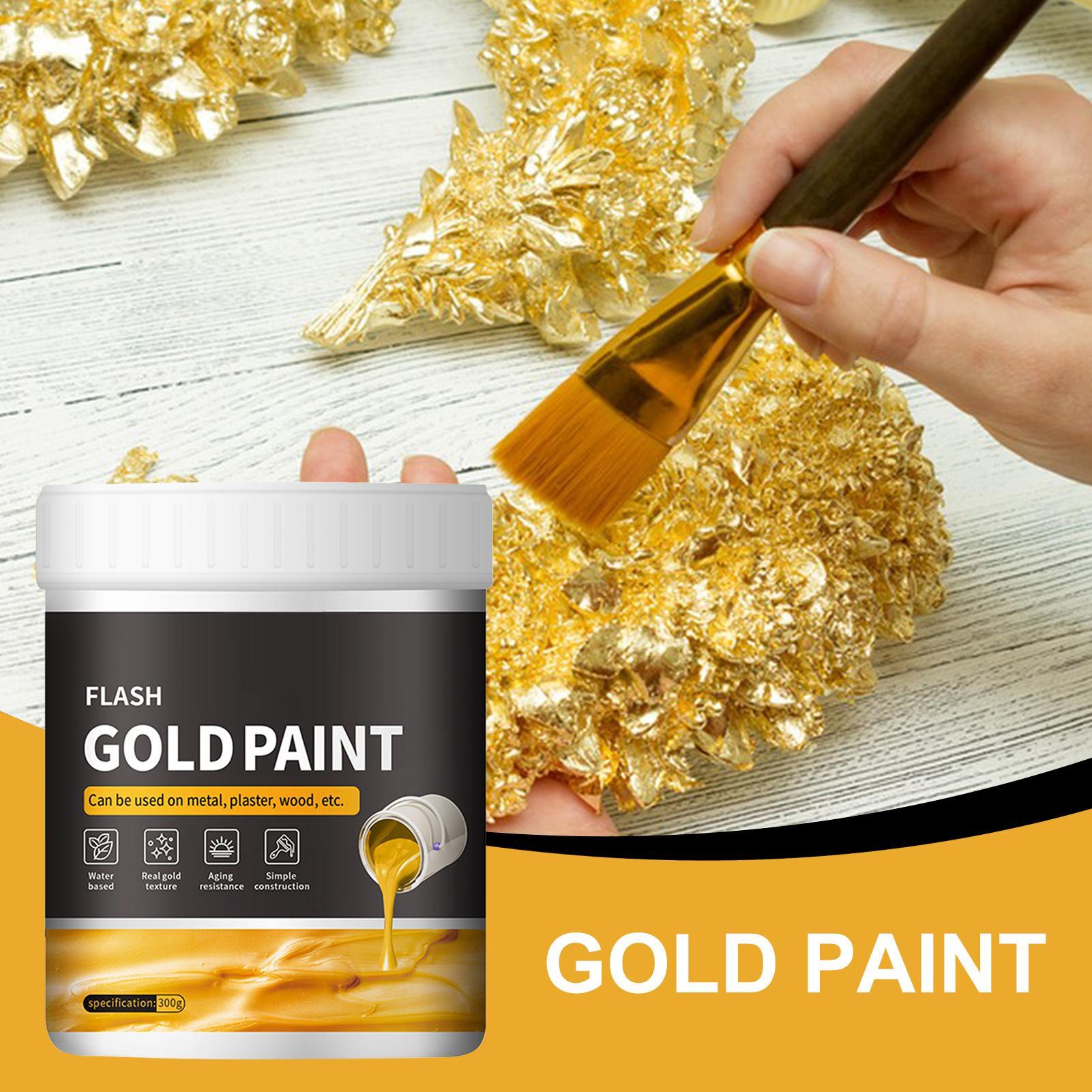 طلاء ذهبي سائل 300 جرام، طلاء  - مراجعة Painting Supplies وسعره