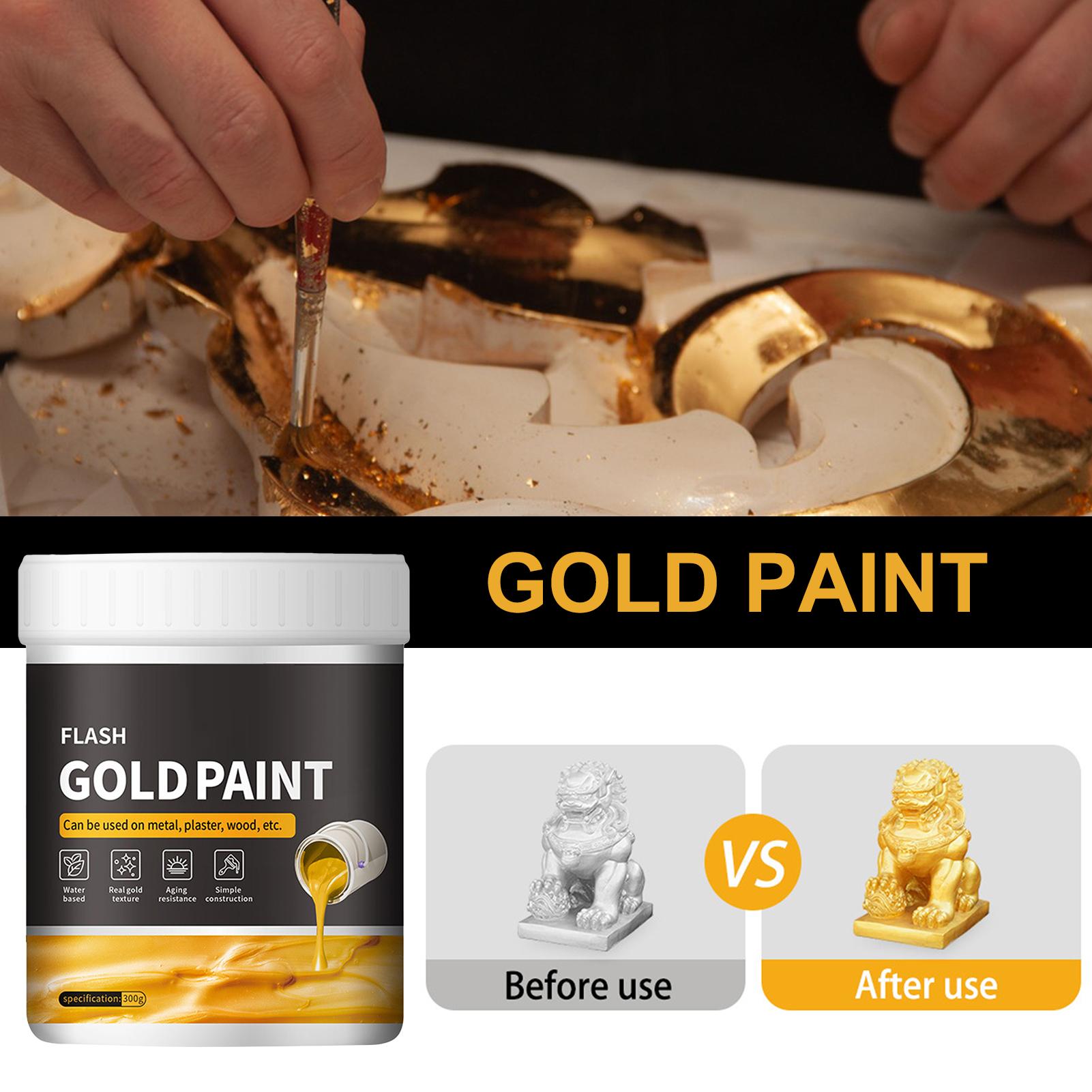 طلاء ذهبي سائل 300 جرام، طلاء  - مراجعة Painting Supplies وسعره
