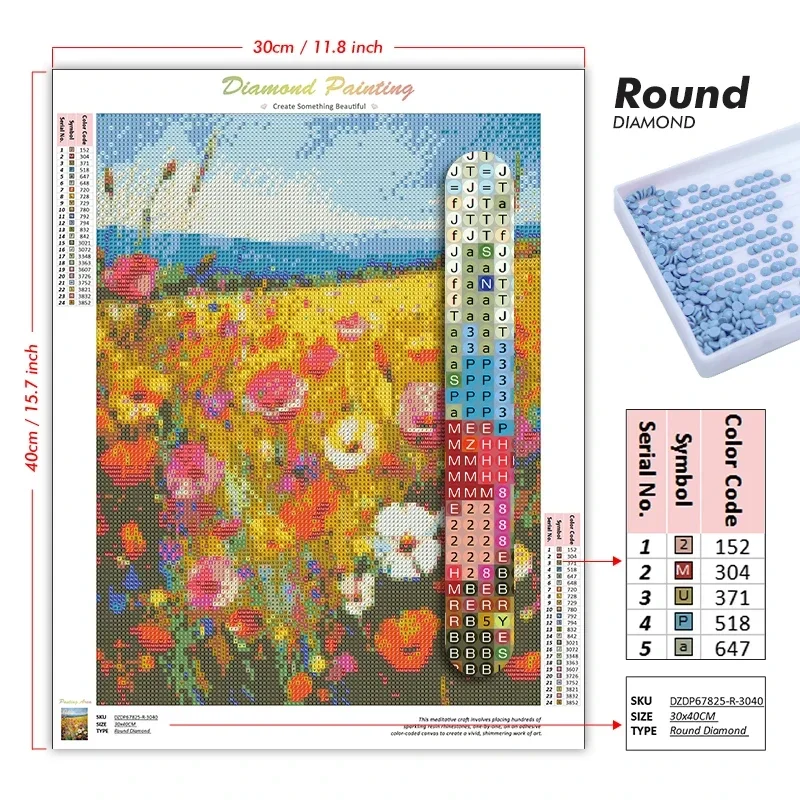 طقم رسم الماس بدون إطار 5D DIY - مراجعة 5D Diamond Painting Kit Full Drill وسعره