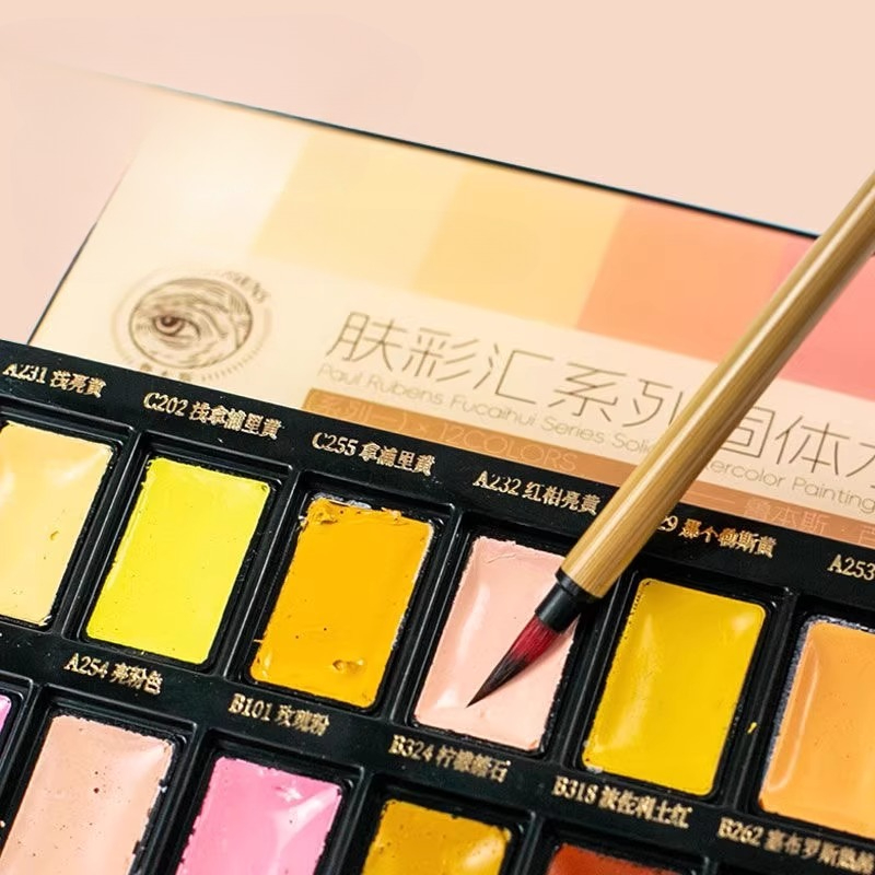 مجموعة ألوان مائية صلبة مكونة  - مراجعة Watercolor Paint Set Solid Pigment وسعره