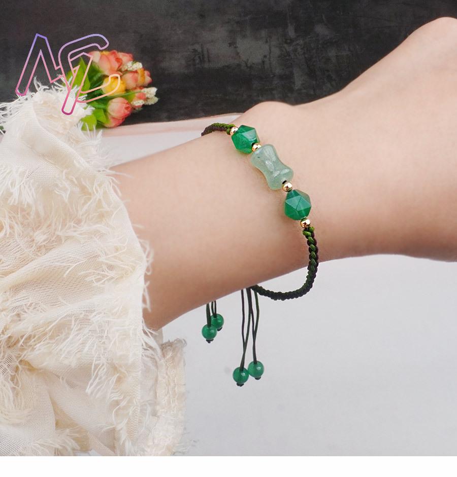 الأخضر الطبيعي حبات اليشم أساو - مراجعة Beading وسعره