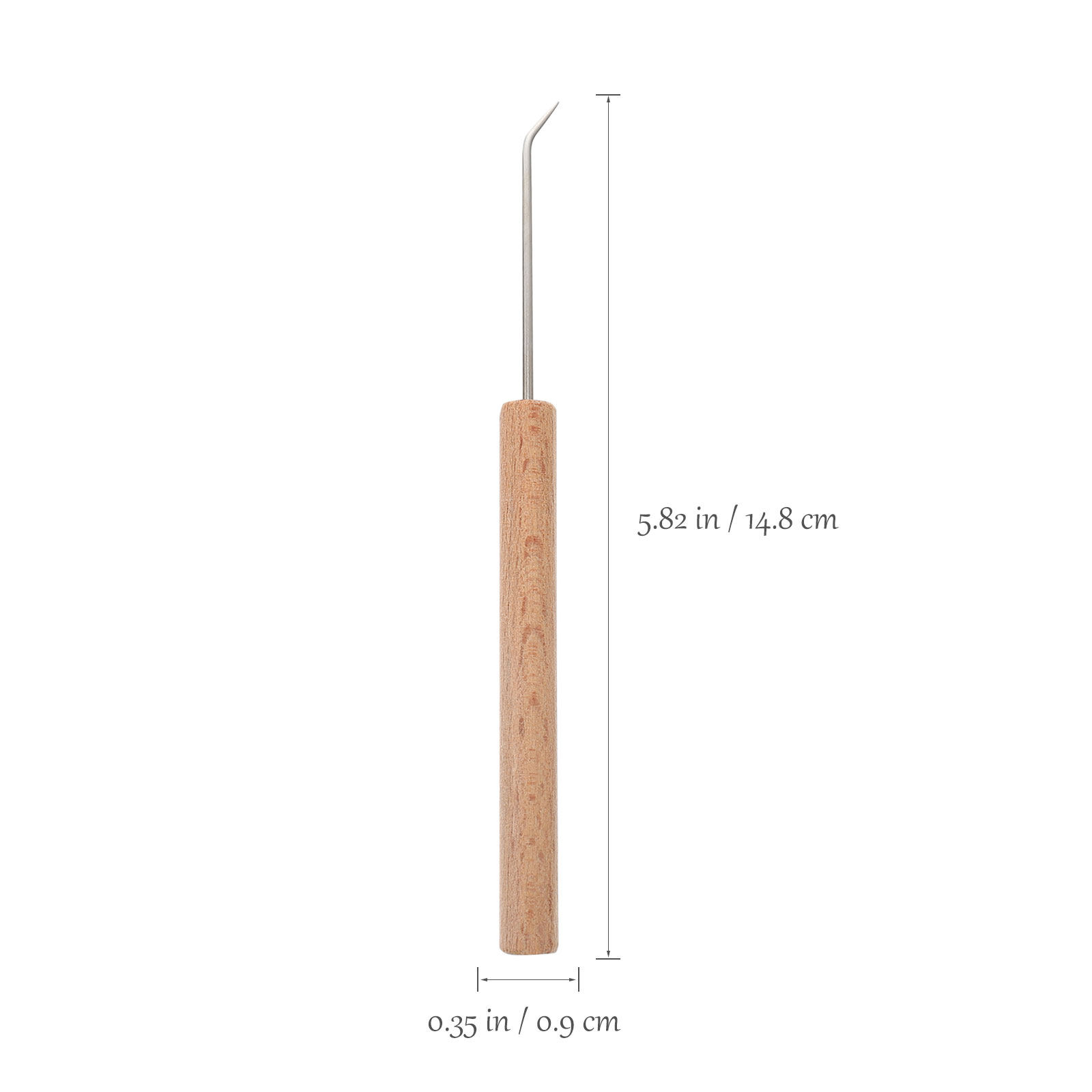 1 قطعة من خطافات الكروشيه الخش - مراجعة Wooden Crochet Hooks Ergonomic Handle وسعره