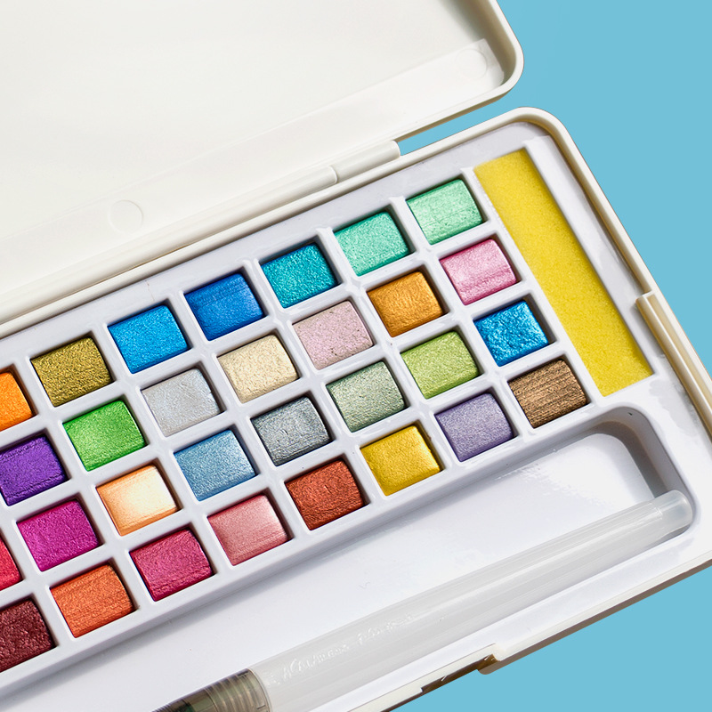 مجموعة ألوان مائية صلبة أصباغ  - مراجعة Watercolor Paint Set Solid Pigment وسعره