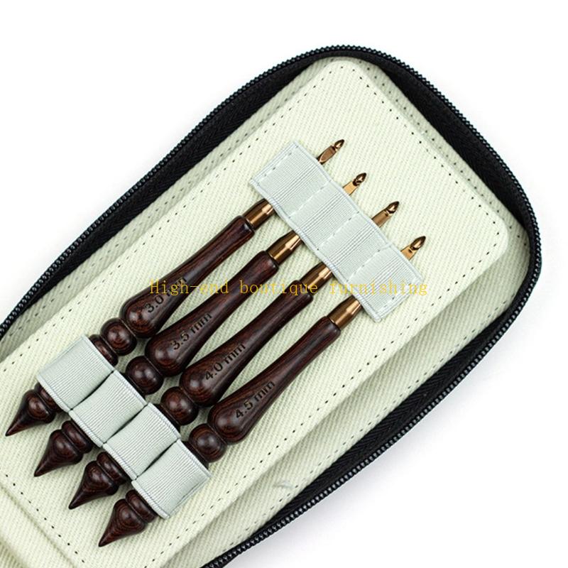 L9NB 8 قطع خطاف كروشيه بمقبض خ - مراجعة Wooden Crochet Hooks Ergonomic Handle وسعره