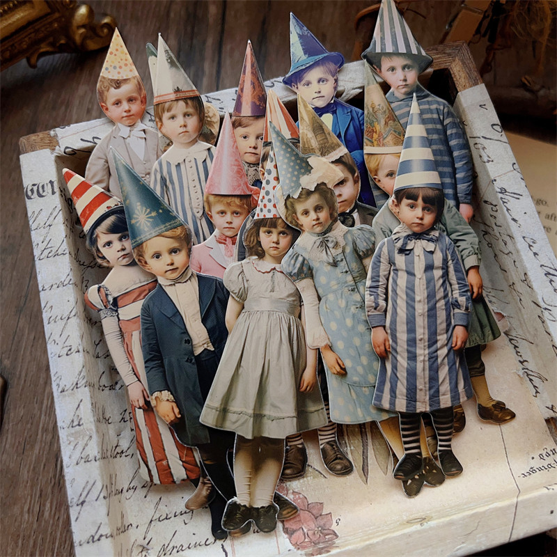 15 قطعة من دمى الورق الكرتونية - مراجعة Vintage Junk Journal Scrapbooking Paper وسعره