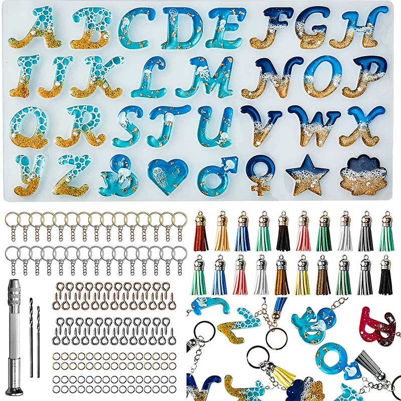 الأبجدية قالب من السيليكون لمج - مراجعة Silicone Epoxy Resin Molds Set وسعره