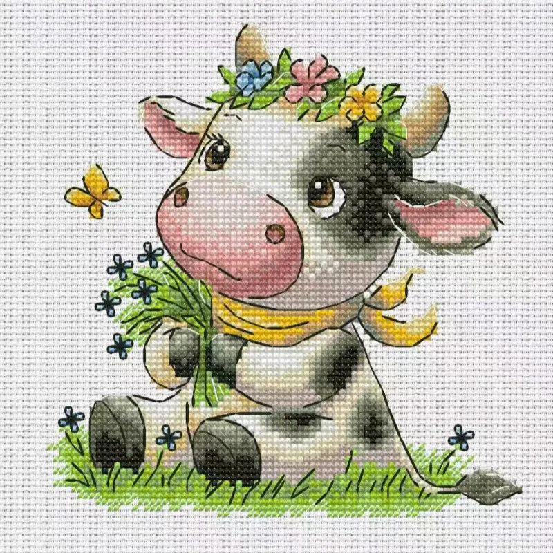 [CC2949-بقرة صغيرة لطيفة] |    - مراجعة Cross Stitch Stamped Kits Beginners وسعره
