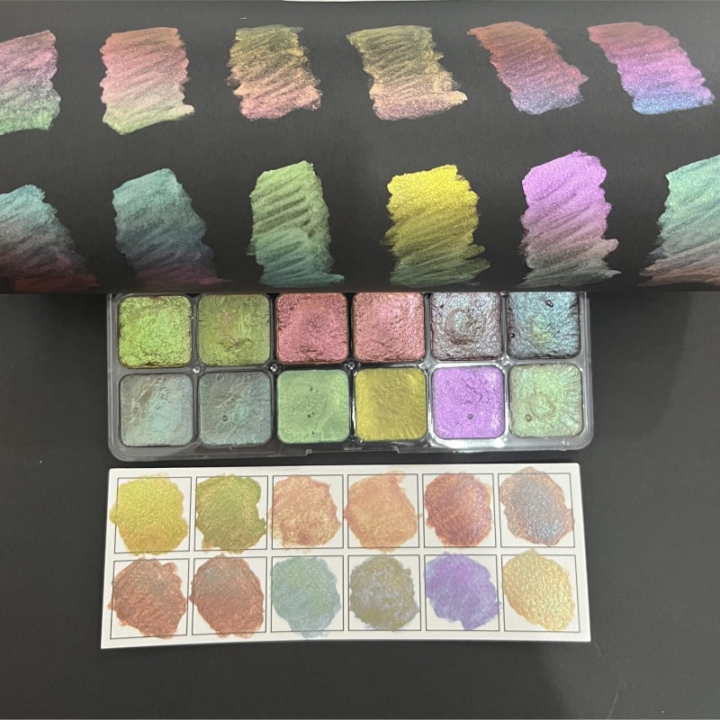 طلاء ألوان مائية صلبة متغيرة ا - مراجعة Watercolor Paint Set Solid Pigment وسعره