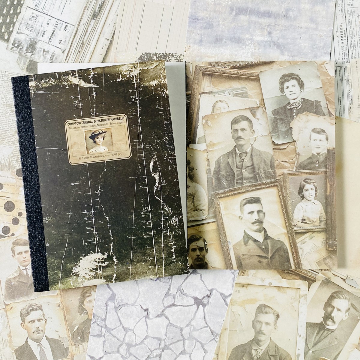 100 ورقة خمر قصاصات ورقية مجمو - مراجعة Vintage Junk Journal Scrapbooking Paper وسعره