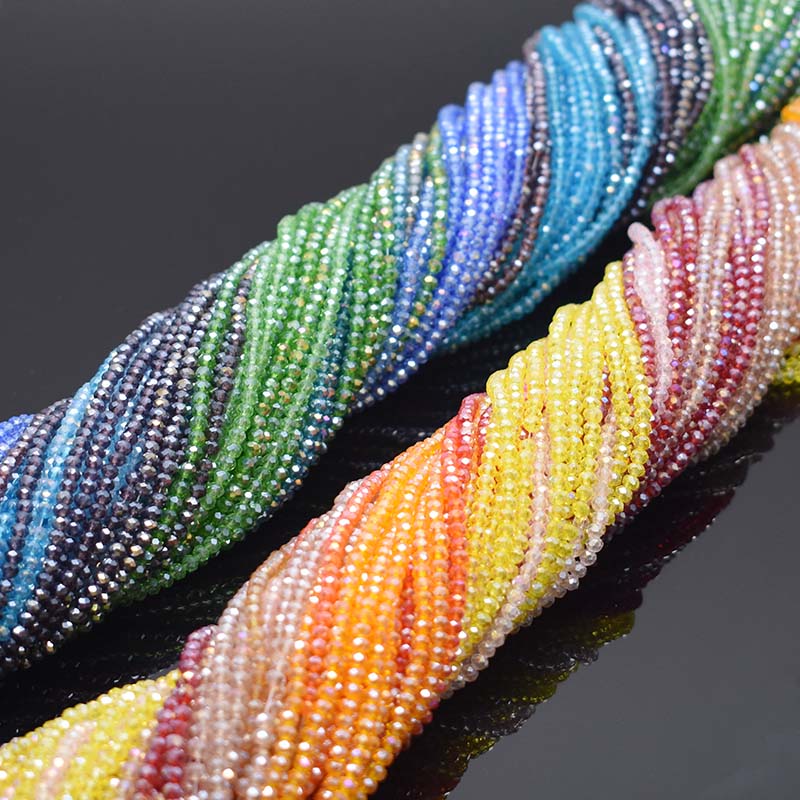 تصفيح AB لون شفاف لامعة 2 3 4  - مراجعة Glass Seed Beads 2Mm Jewelry Making وسعره