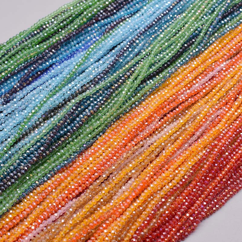 تصفيح AB لون شفاف لامعة 2 3 4  - مراجعة Glass Seed Beads 2Mm Jewelry Making وسعره