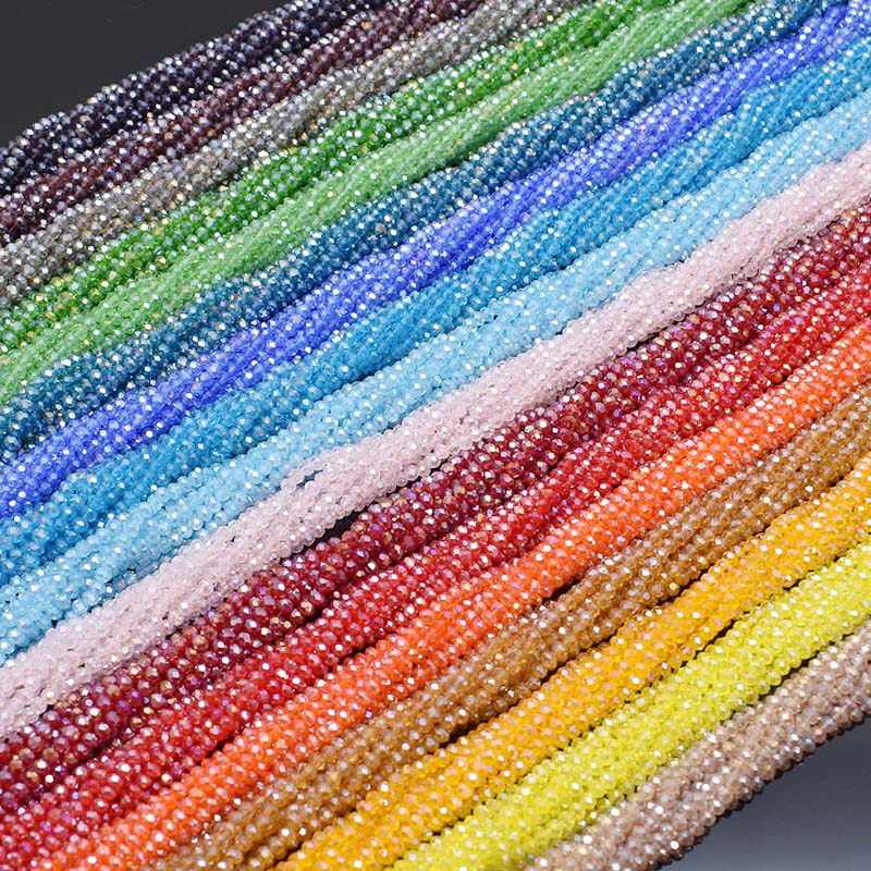 تصفيح AB لون شفاف لامعة 2 3 4  - مراجعة Glass Seed Beads 2Mm Jewelry Making وسعره